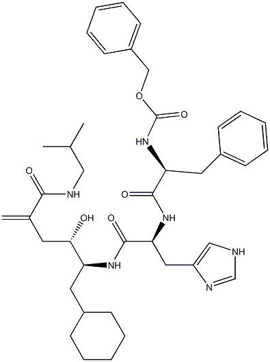 (4S,5S)-6-Cyclohexyl-5-[[(2S)-2-[[(2S)-2-(benzyloxycarbonylamino)-3-phenylpropionyl]amino]-3-(1H-imidazol-4-yl)propionyl]amino]-4-hydroxy-2-methylene-N-(2-methylpropyl)hexanamide|