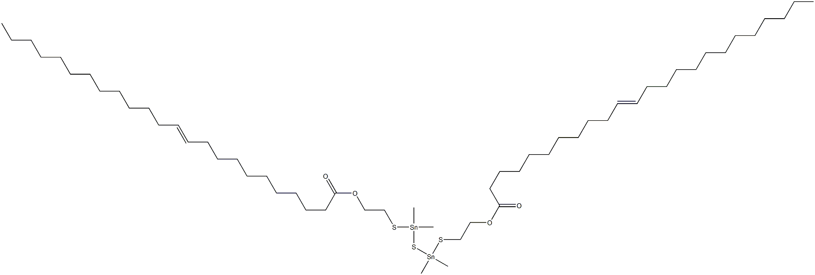 Bis[dimethyl[[2-(10-tricosenylcarbonyloxy)ethyl]thio]stannyl] sulfide Structure