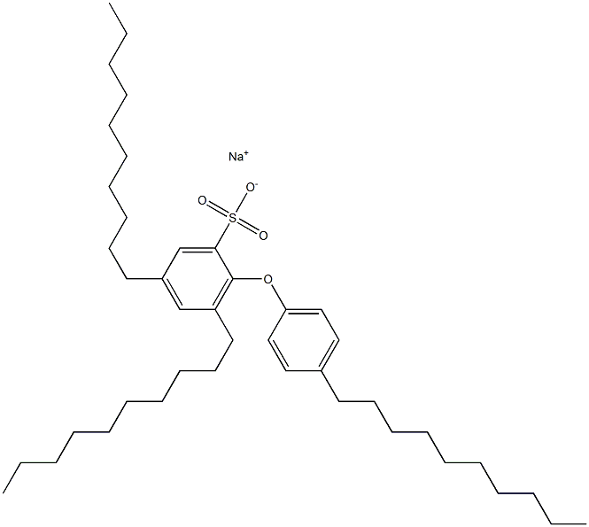 2-(4-Decylphenoxy)-3,5-didecylbenzenesulfonic acid sodium salt Structure