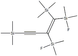 (Z)-1,4-ビス(トリメチルシリル)-1,2-ビス(フルオロジメチルシリル)-1-ブテン-3-イン 化学構造式