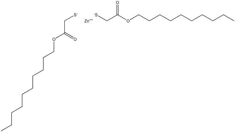 Zinc bis[(decyloxycarbonyl)methanethiolate] Structure