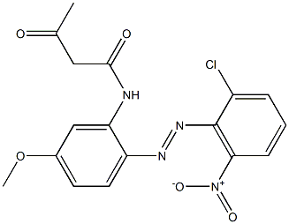 2-Acetyl-2'-(2-chloro-6-nitrophenylazo)-5'-methoxyacetanilide Struktur