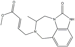 (E)-4-[(1,2,4,5,6,7-Hexahydro-5-methyl-2-oxoimidazo[4,5,1-jk][1,4]benzodiazepin)-6-yl]-2-butenoic acid methyl ester Structure