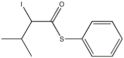 2-Iodo-3-methylbutanethioic acid S-phenyl ester Struktur