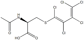 N-Acetyl-S-[(E)-1,2,3,4,4-pentachloro-1,3-butadienyl]-L-cysteine Struktur