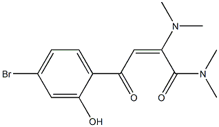(2E)-2-(Dimethylamino)-N,N-dimethyl-4-oxo-4-(4-bromo-2-hydroxyphenyl)-2-butenamide Struktur