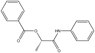 安息香酸(S)-1-メチル-2-フェニルアミノ-2-オキソエチル 化学構造式