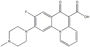 8-Fluoro-9-(4-methyl-1-piperazinyl)-6-oxo-6H-benzo[c]quinolizine-5-carboxylic acid Struktur