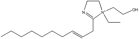 2-(2-Decenyl)-1-ethyl-1-(2-hydroxyethyl)-2-imidazoline-1-ium Struktur