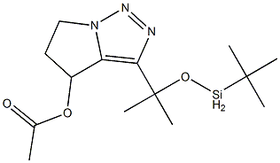 3-(tert-Butyldimethylsiloxymethyl)-4-acetoxy-5,6-dihydro-4H-pyrrolo[1,2-c][1,2,3]triazole Structure