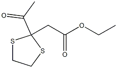 2-(2-Acetyl-1,3-dithiolan-2-yl)acetic acid ethyl ester Structure