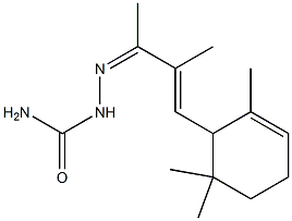 3-Methyl-4-(2,6,6-trimethyl-2-cyclohexenyl)-3-buten-2-one semicarbazone Structure