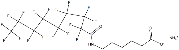 6-[(Heptadecafluorooctyl)carbonylamino]hexanoic acid ammonium salt Structure