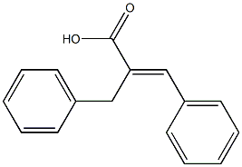 (E)-2-ベンジル-3-フェニルプロペン酸 化学構造式