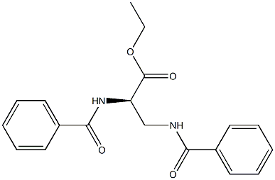 [R,(+)]-2,3-Di(benzoylamino)propionic acid ethyl ester 结构式