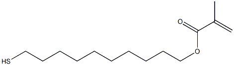 Methacrylic acid 10-mercaptodecyl ester Struktur
