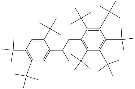 1-(Penta-tert-butylphenyl)-2-(2,4,5-tri-tert-butylphenyl)propane Struktur