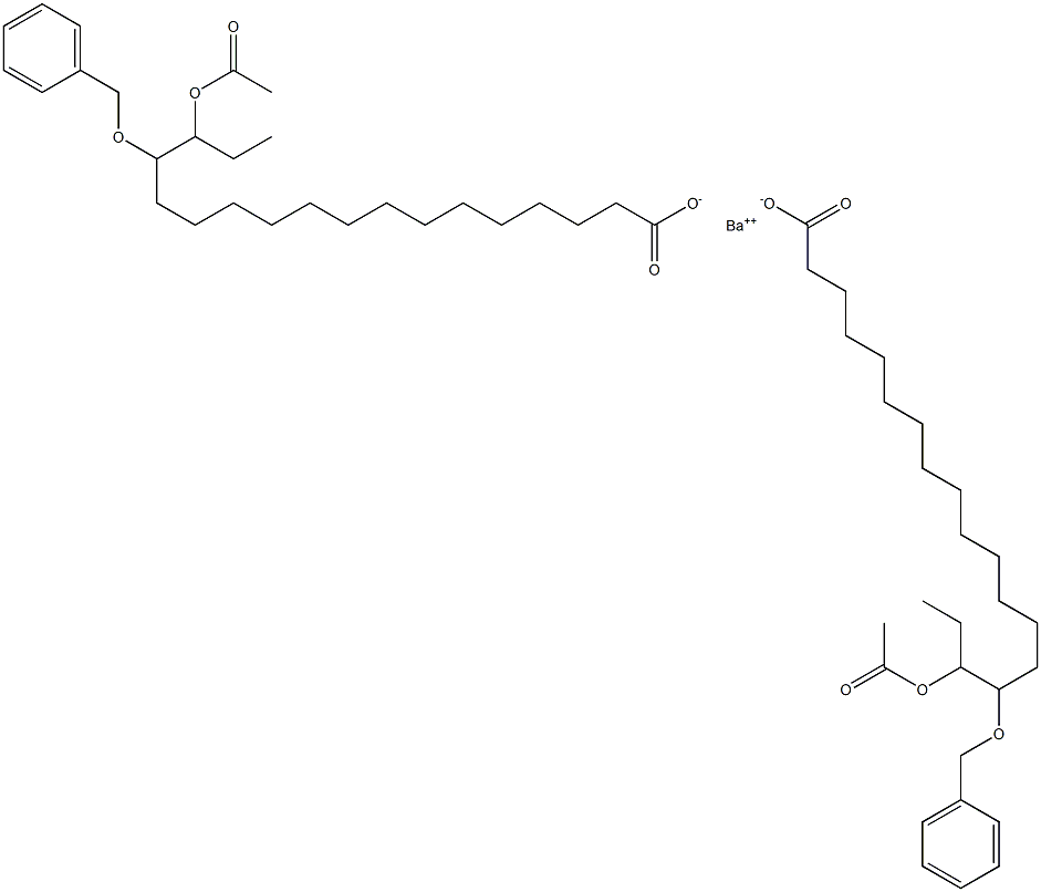 Bis(15-benzyloxy-16-acetyloxystearic acid)barium salt