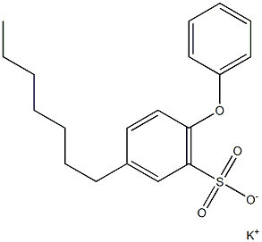 3-Heptyl-6-phenoxybenzenesulfonic acid potassium salt 结构式