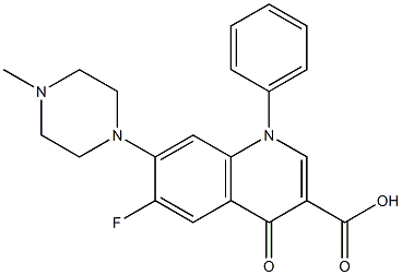 6-Fluoro-1-phenyl-1,4-dihydro-7-(4-methyl-1-piperazinyl)-4-oxoquinoline-3-carboxylic acid