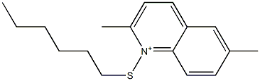 1-Hexylthio-2,6-dimethylquinolinium|