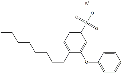 4-オクチル-3-フェノキシベンゼンスルホン酸カリウム 化学構造式