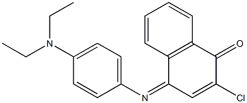2-Chloro-4-[[4-(diethylamino)phenyl]imino]naphthalen-1(4H)-one Struktur