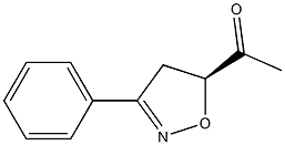 (5S)-5-アセチル-3-フェニル-2-イソオキサゾリン 化学構造式
