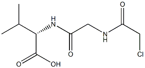 (S)-2-[[[(クロロアセチル)アミノ]アセチル]アミノ]イソ吉草酸 化学構造式