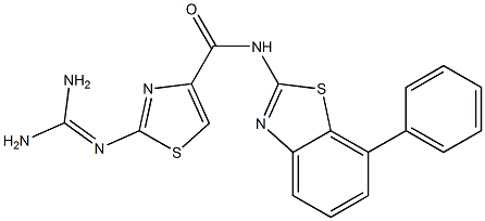 2-(Diaminomethyleneamino)-N-(7-phenyl-2-benzothiazolyl)thiazole-4-carboxamide Struktur