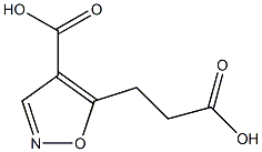 5-(2-カルボキシエチル)イソオキサゾール-4-カルボン酸 化学構造式