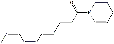 (2E,4E,6Z,8Z)-1-[(1,2,3,4-Tetrahydropyridin)-1-yl]-2,4,6,8-decatetren-1-one Structure