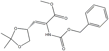 (Z)-3-[(4R)-2,2-Dimethyl-1,3-dioxolan-4-yl]-2-(benzyloxycarbonylamino)propenoic acid methyl ester 结构式