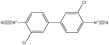3,3'-ジクロロ-1,1'-ビフェニル-4,4'-ビスジアゾニウム 化学構造式