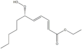 (2E,4E,6S)-6-ヒドロペルオキシ-2,4-ウンデカジエン酸エチル 化学構造式