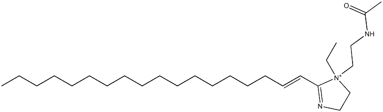 1-[2-(アセチルアミノ)エチル]-1-エチル-2-(1-オクタデセニル)-2-イミダゾリン-1-イウム 化学構造式