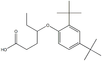 4-(2,4-Di-tert-butylphenoxy)hexanoic acid Structure