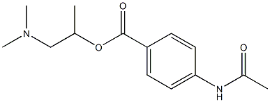 4-(アセチルアミノ)安息香酸1-(ジメチルアミノ)プロパン-2-イル 化学構造式