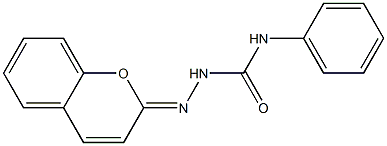 2H-1-Benzopyran-2-one 4-phenyl semicarbazone Structure