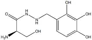 1-[(R)-2-Amino-3-hydroxy-1-oxopropyl]-2-(2,3,4-trihydroxybenzyl)hydrazine Struktur