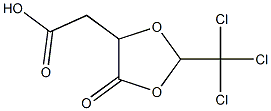 2-(トリクロロメチル)-5-オキソ-1,3-ジオキソラン-4-酢酸 化学構造式