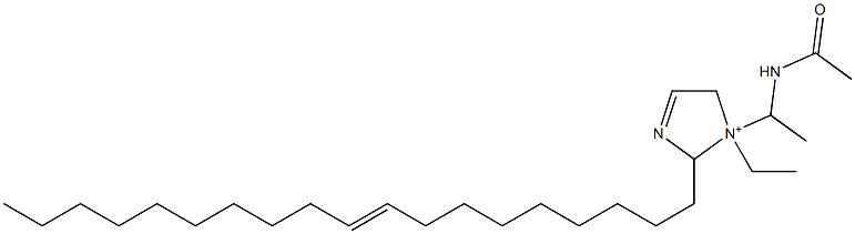 1-[1-(アセチルアミノ)エチル]-1-エチル-2-(9-ノナデセニル)-3-イミダゾリン-1-イウム 化学構造式