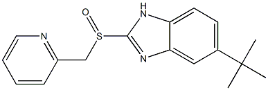5-tert-ブチル-2-[[(2-ピリジル)メチル]スルフィニル]-1H-ベンゾイミダゾール 化学構造式