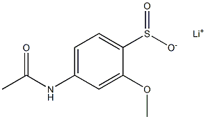 4-(アセチルアミノ)-2-メトキシベンゼンスルフィン酸リチウム 化学構造式