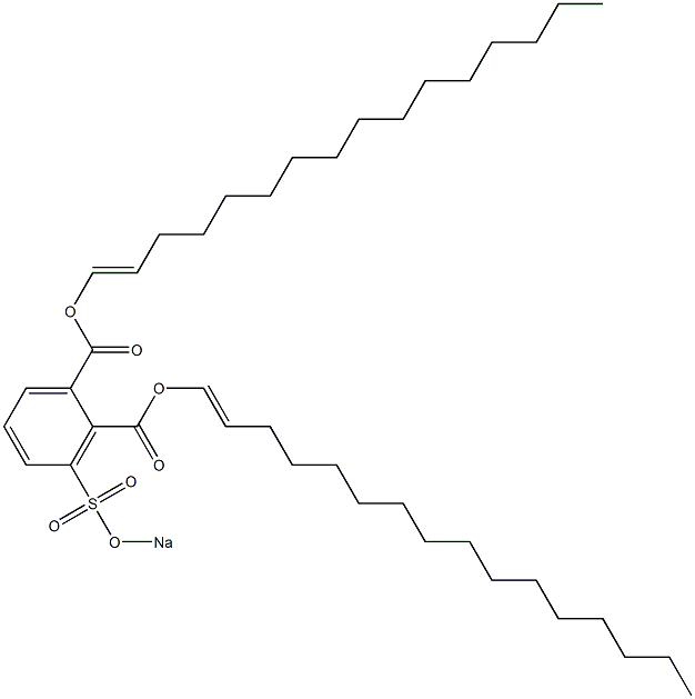 3-(Sodiosulfo)phthalic acid di(1-hexadecenyl) ester 结构式