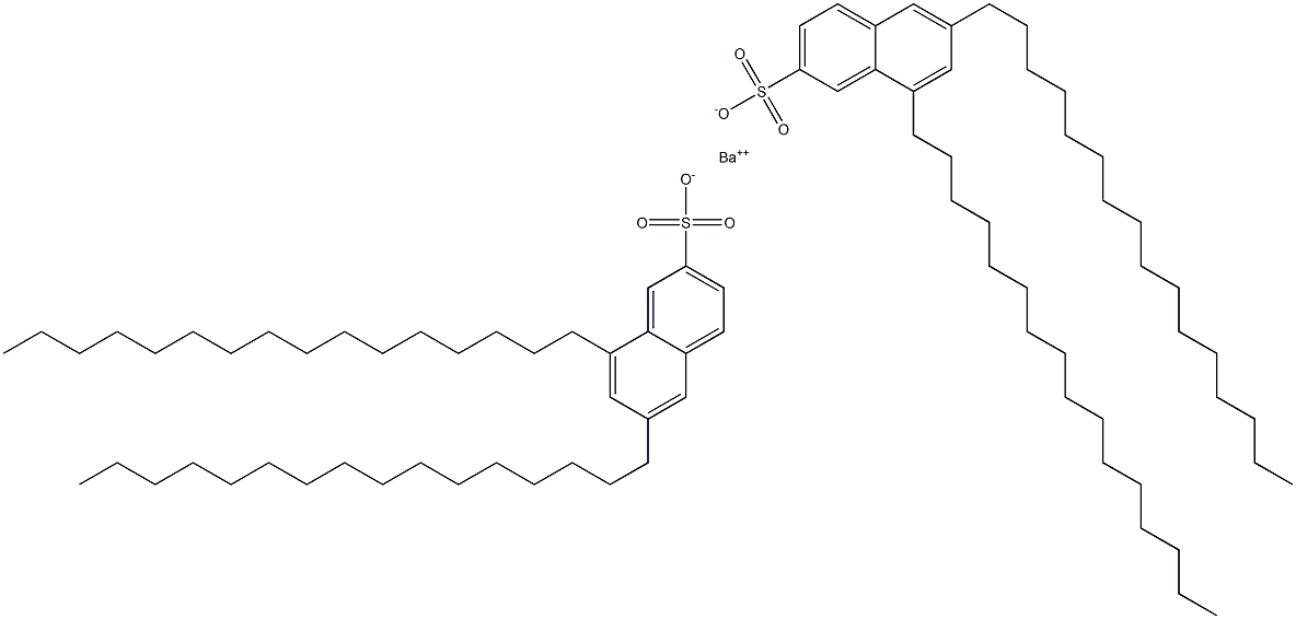 Bis(6,8-dihexadecyl-2-naphthalenesulfonic acid)barium salt Structure