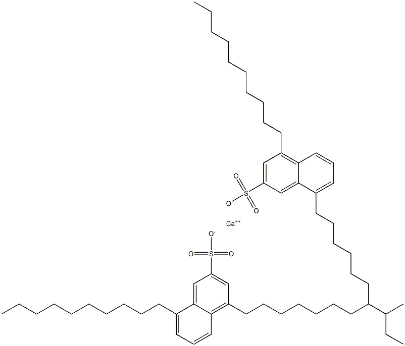 Bis(4,8-didecyl-2-naphthalenesulfonic acid)calcium salt Structure