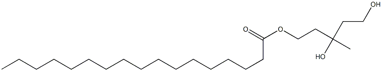 Heptadecanoic acid 3,5-dihydroxy-3-methylpentyl ester Structure