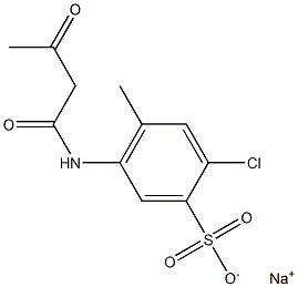 5-(Acetoacetylamino)-2-chloro-4-methylbenzenesulfonic acid sodium salt Structure