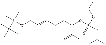 (6E)-3-(Diisopropoxyphosphinyl)oxy-2,6-dimethyl-8-(tert-butyldimethylsiloxy)-1,6-octadiene Structure